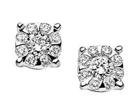 Boucles d'oreilles Comete Femme Punto Luce in Or blanc Diamante 0.13 Ct ORB669 - ORB669
